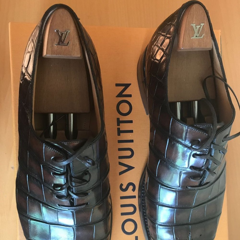 Louis Vuitton crocodile shoes + belt